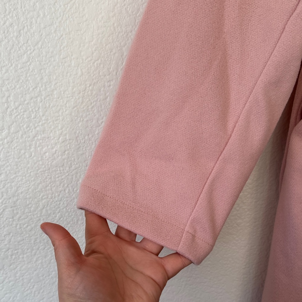 SHEIN Pink PeaCoat with Lace Hem - Picture 7 of 12